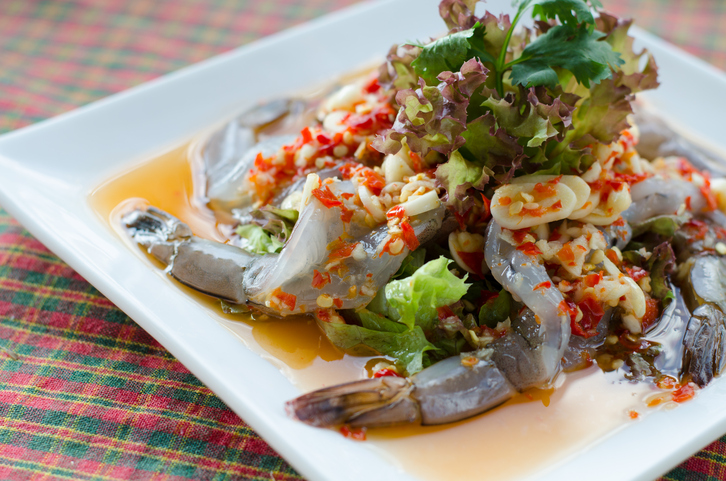 กุ้งแช่น้ำปลา